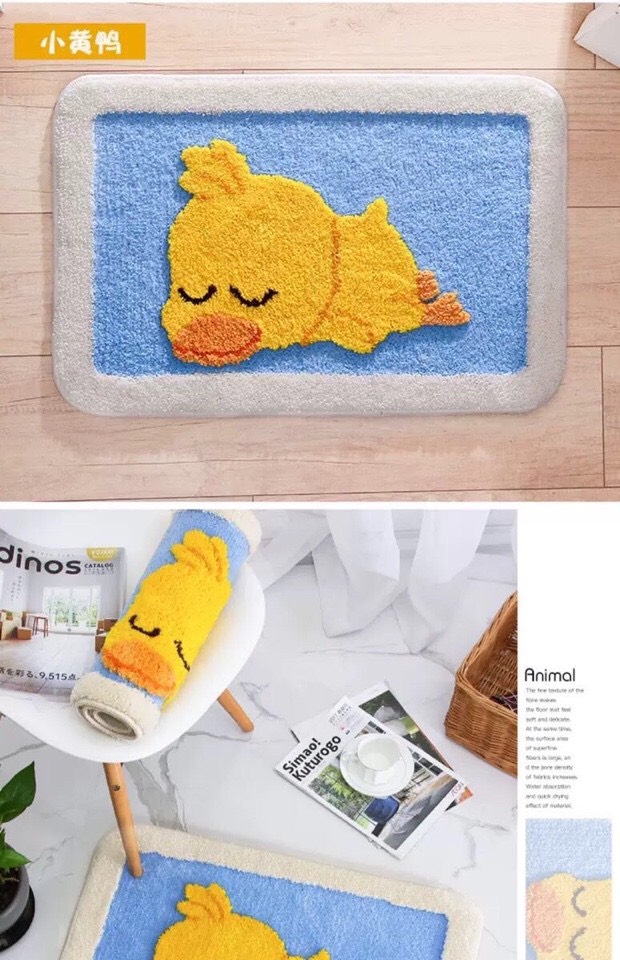 Thảm lông cừu chùi chân 3d cao cấp