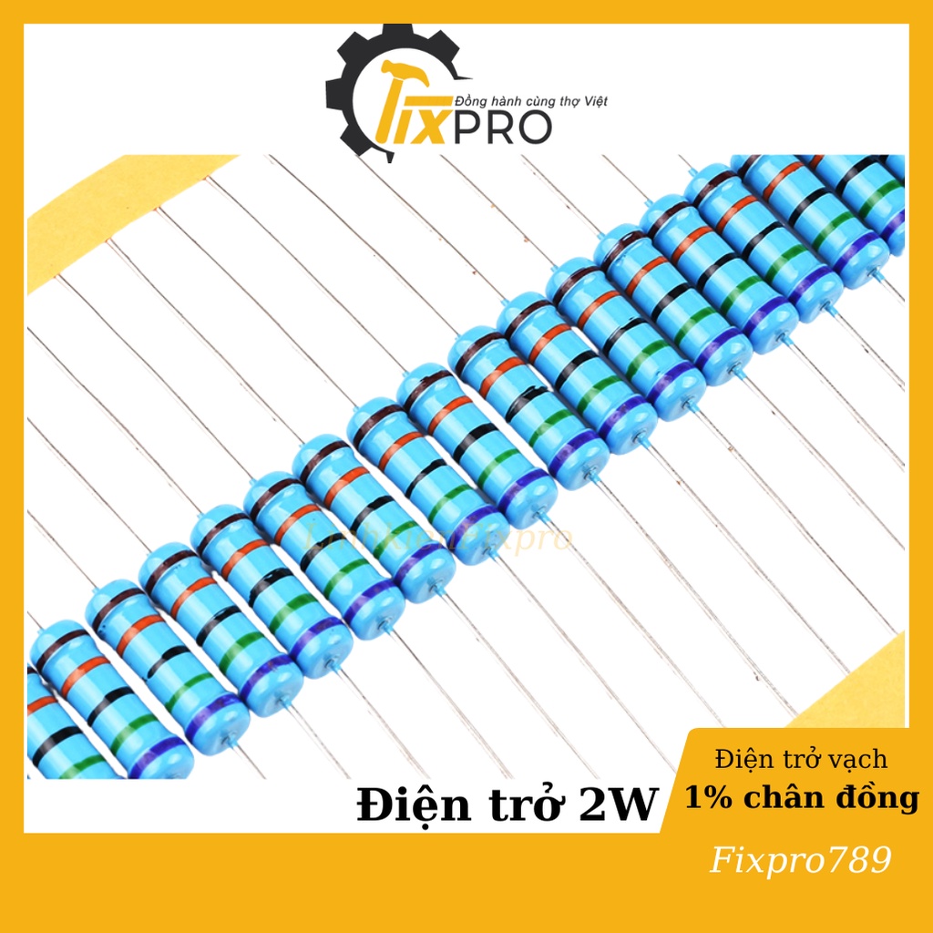 Điện trở 240K 2W 1% chân đồng túi 10c - Fixpro