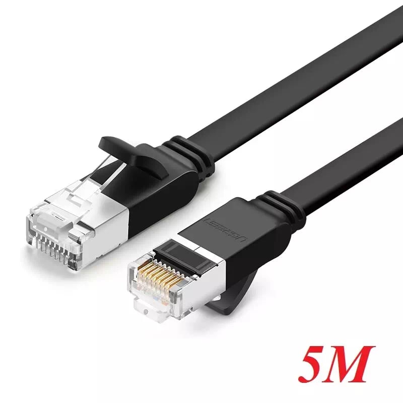 Ugreen 50187 5m màu đen cáp mạng lan cat 6 utp dây dẹp nw101