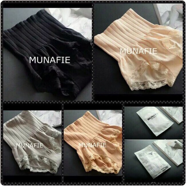 Quần Gen Bụng Viền Ren Munafie