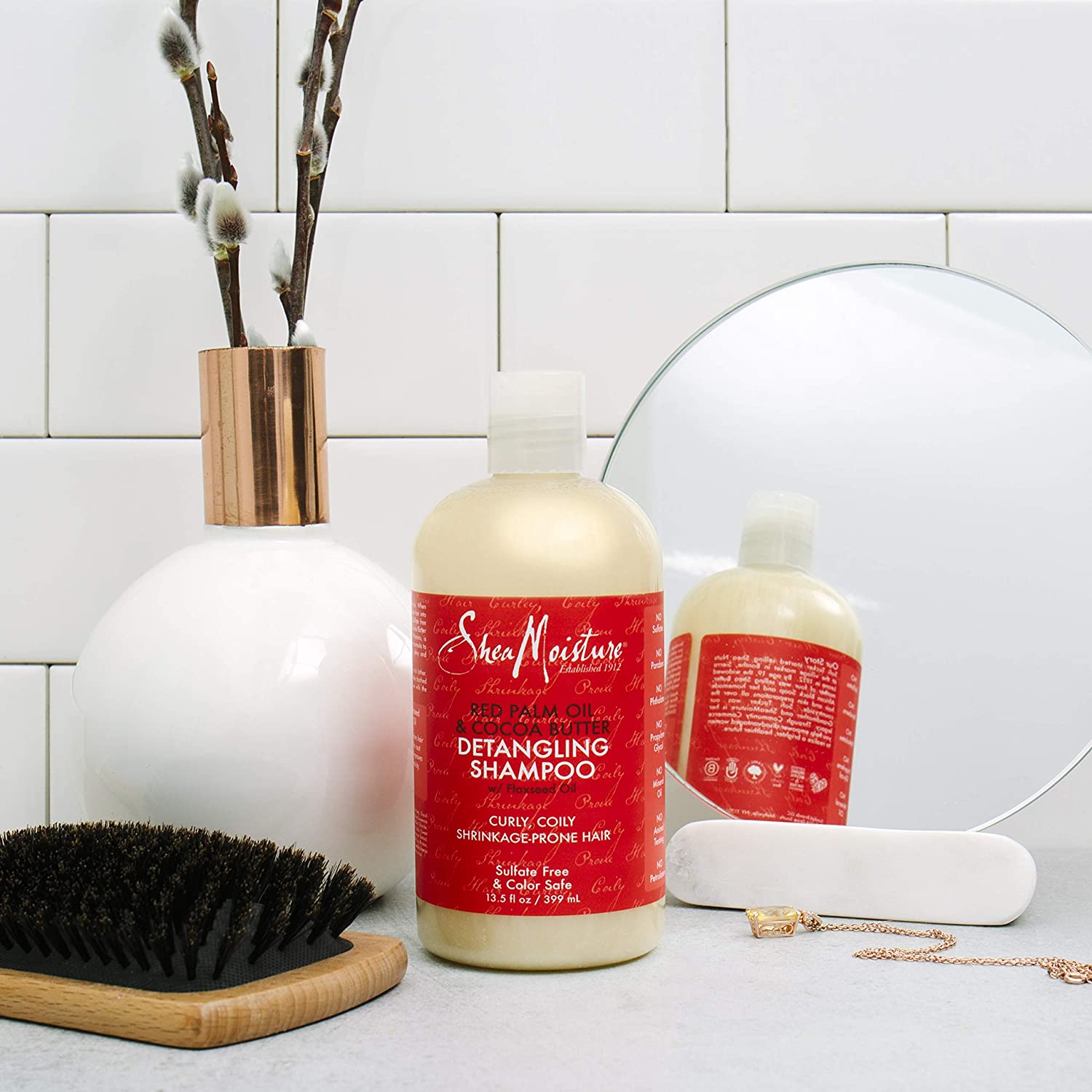 Dầu gội suôn mượt tóc shea moisture butter 384ml