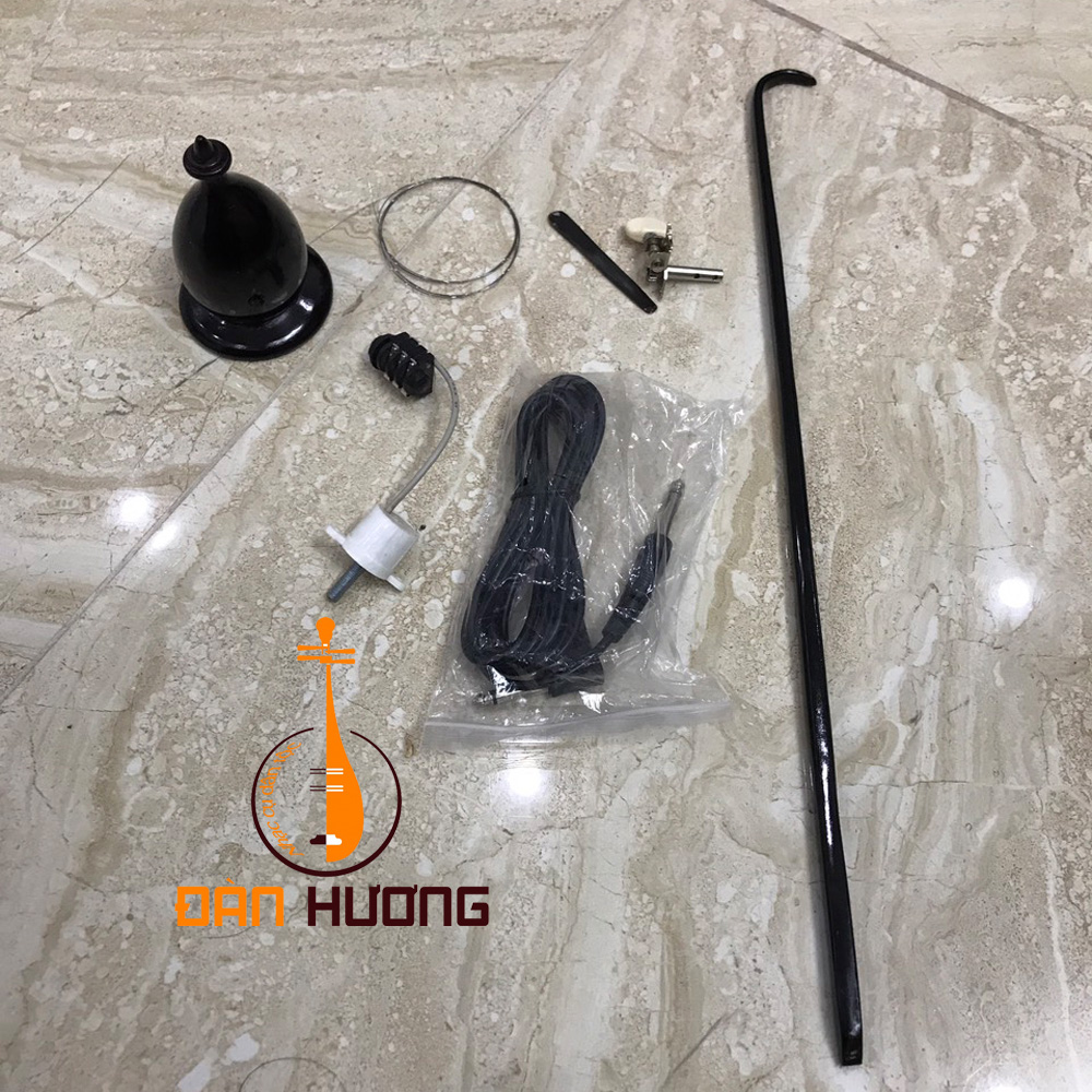 Combo đầy dủ phụ kiện đàn bầu (mobin + cần + bầu + móng gẩy + dây + jack + khóa đàn)