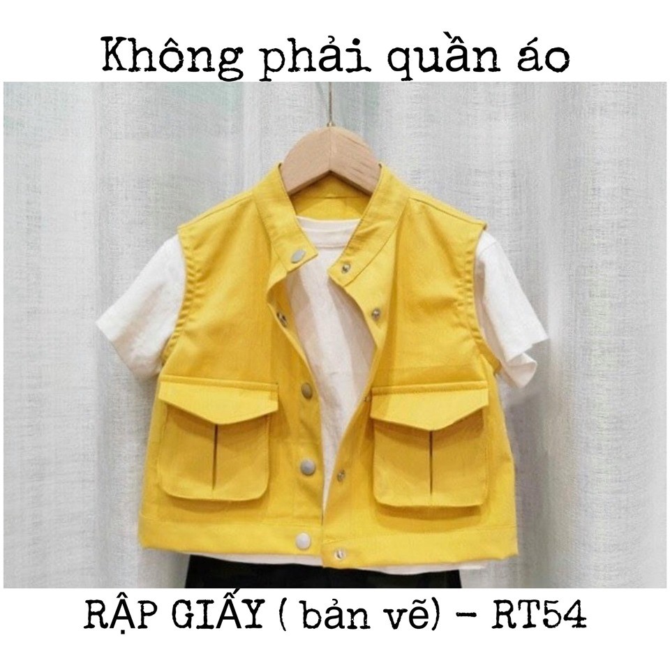 RẬP GIẤY(Bản Vẽ)_ RT54_Rập Áo Khoác Bé Trai