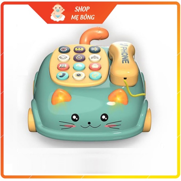 Điện thoại đồ chơi hình mèo con có rất nhiều giai điệu nhạc khác nhau (có hộp và được tặng kèm pin tiểu)