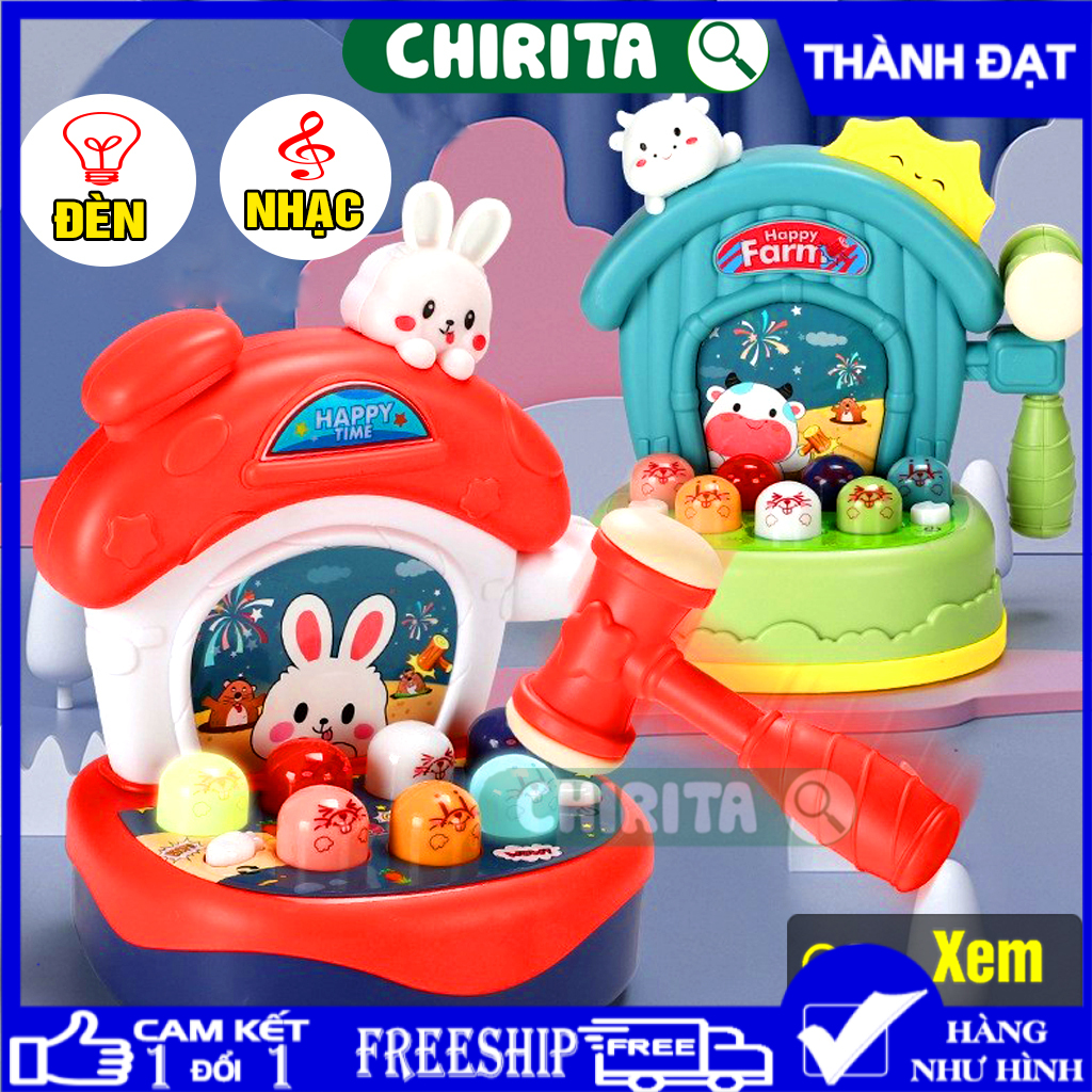 Bộ đồ chơi đập chuột phát nhạc cho trẻ em, đồ chơi trẻ em bộ đồ chơi đập chuột cho bé - đồ chơi đập chuột cho bé, đồ chơi thông minh cho bé trai và bé gái chirita
