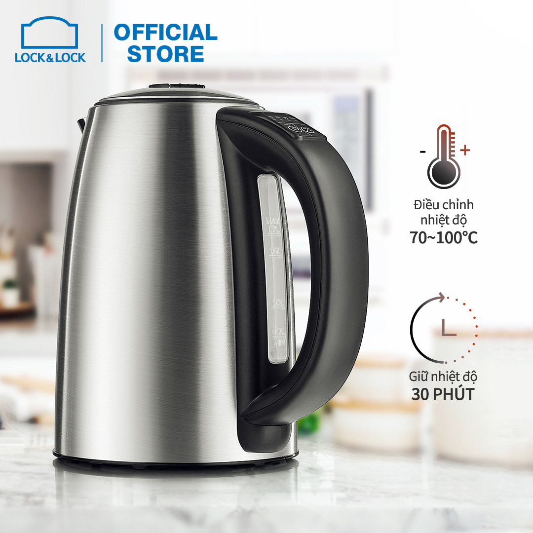 Bình Đun Siêu Tốc LocknLock 1.7L Temperature Control Lock&lock EJK136SLV - T2Cmall