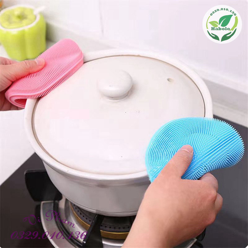 Miếng nhấc nồi silicon - rửa chén bát thông minh kháng khuẩn.