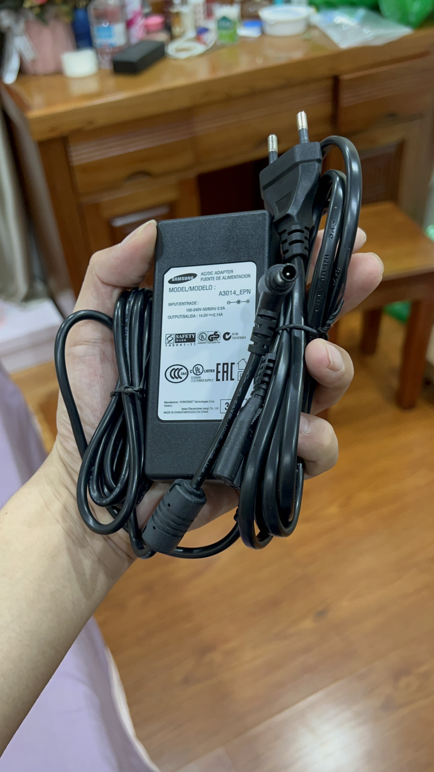 Adapter cho màn hình samsung 14V 2.14A