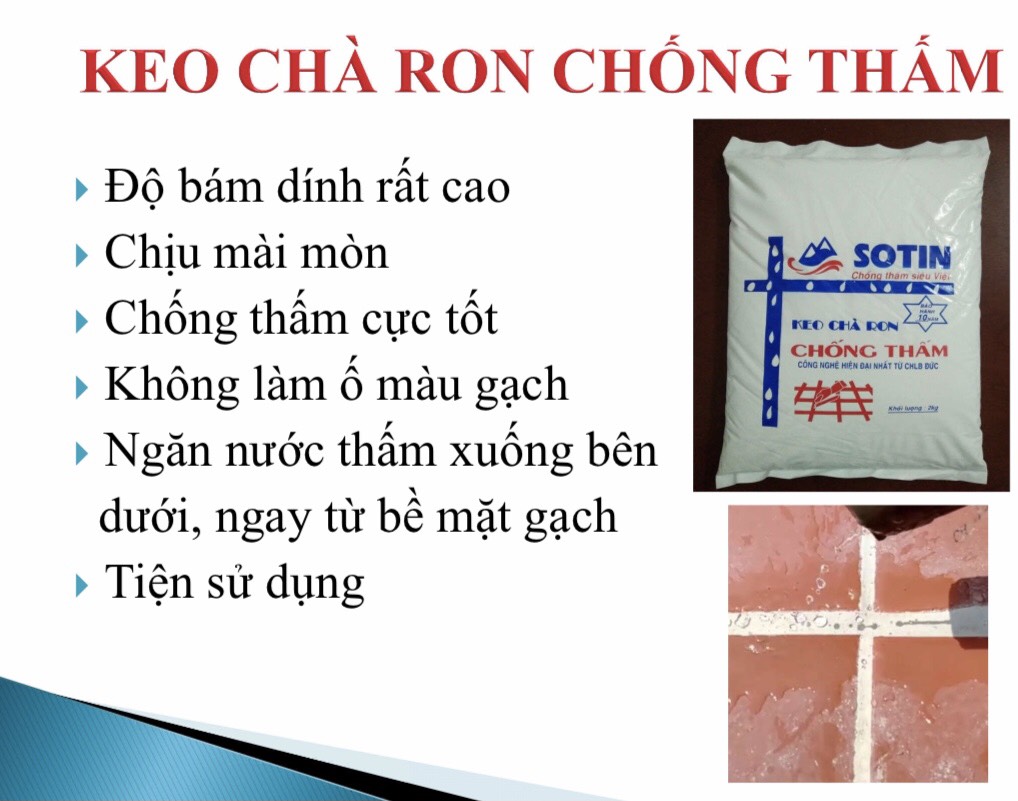 Keo chà ron chống thấm túi 2kg