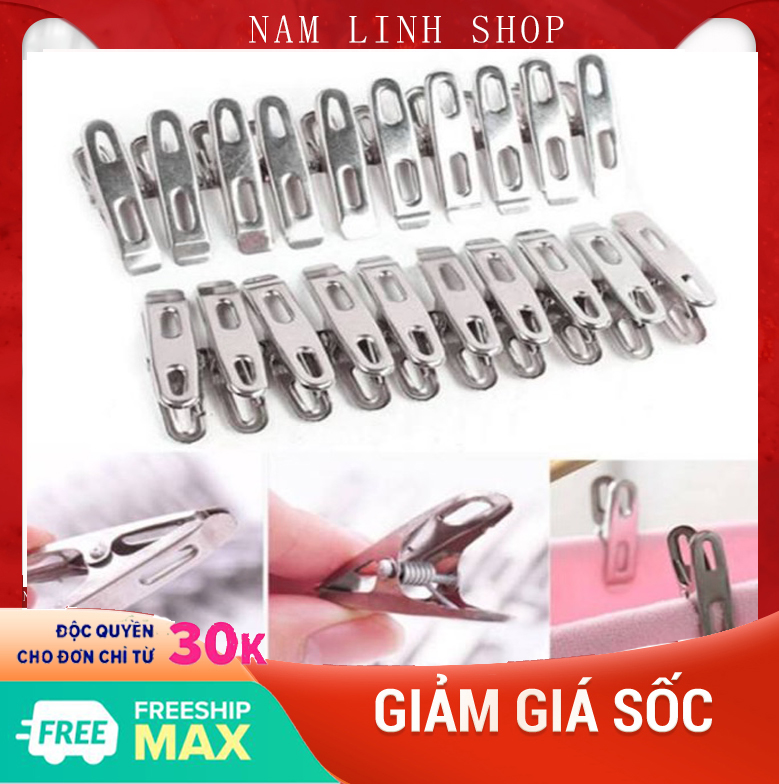 SET 16 KẸP QUẦN ÁO INOX CAO CẤP