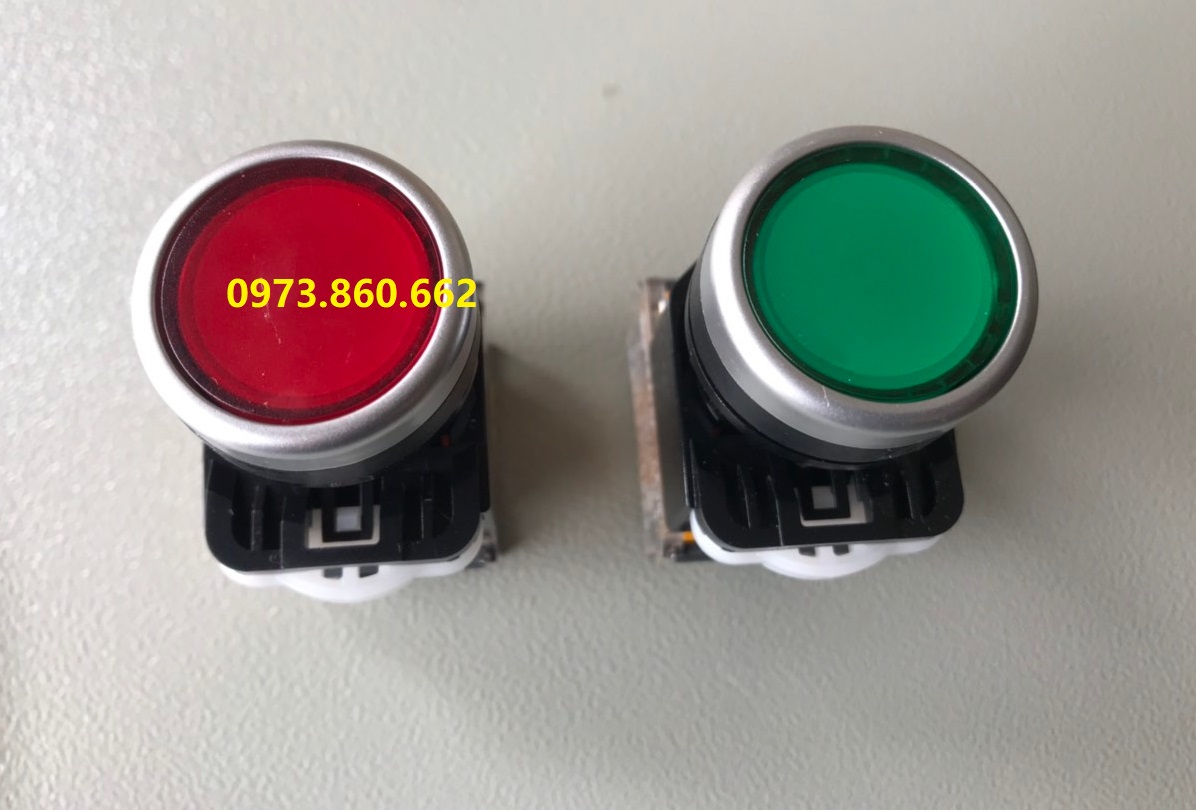 Nút ấn LA38 Phi 22 - nút ấn nhả xanh đỏ phi 22mm