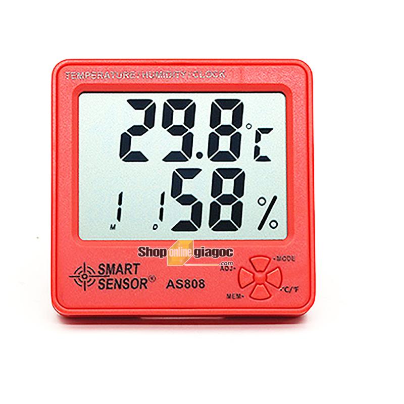 Đồng Hồ Đo Nhiệt Độ Độ Ẩm Smart Sensor AS808