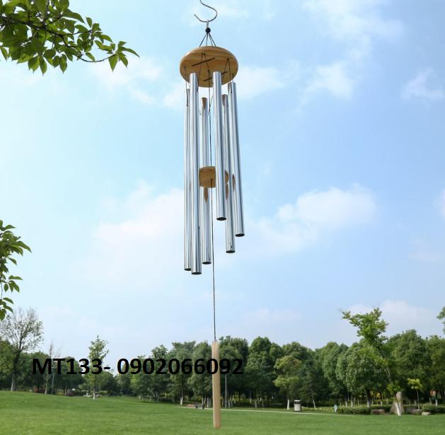 Silver white aluminum 6 PCs feng shui bells