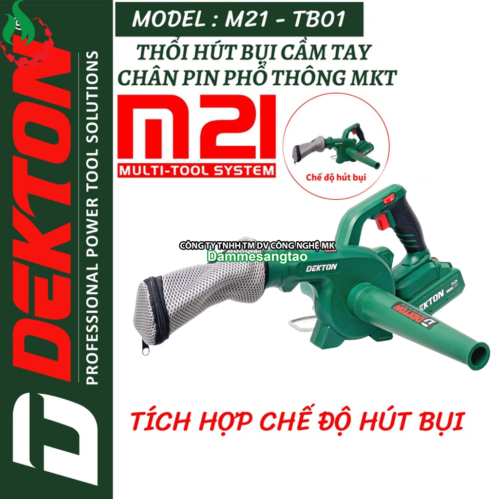 Máy thổi bụi pin 21V Dekton M21-TB01