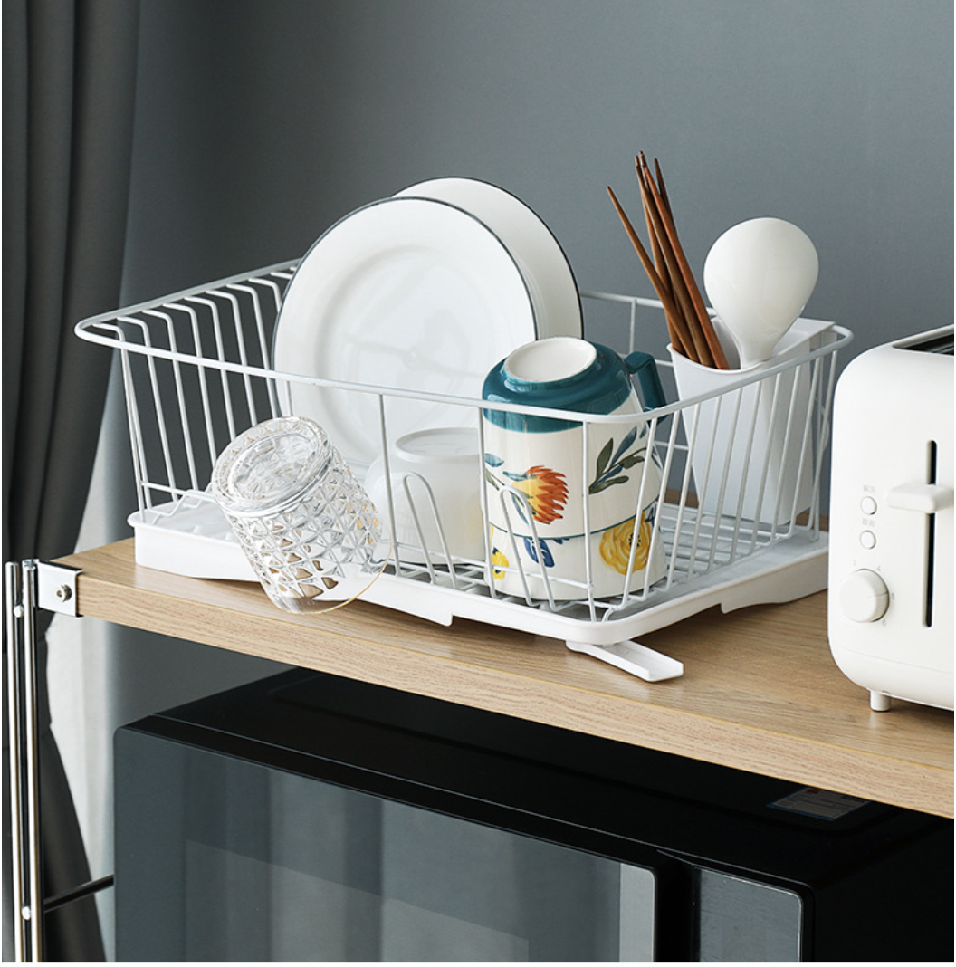 Worldmart - Kệ úp chén, dĩa, đũa, ly ráo nước WhiteKitchen & Drain