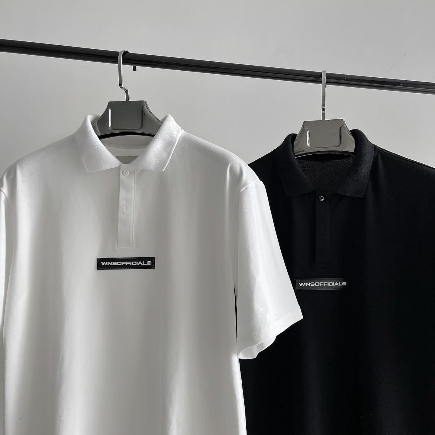 Áo thun POLO WNS nam basic màu đen và trắng