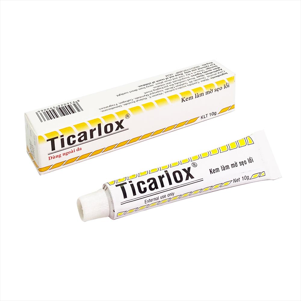Ticarlox 10g kem bôi giảm sẹo lồi hiệu quả