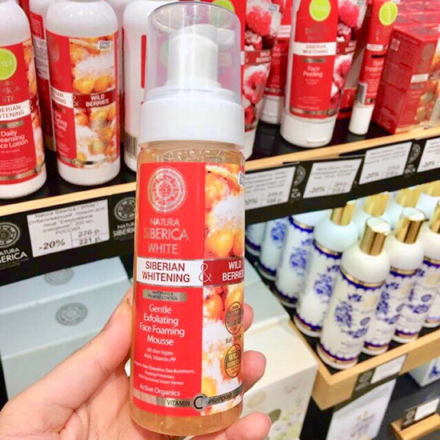 Sữa rửa mặt siberica trắng da dạng bọt