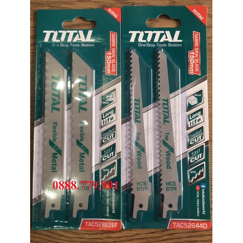 Combo 1 bộ lưỡi cưa kiếm, cưa kim loại total tac52922ef+ 1 bộ lưỡi cưa kiếm tac52644d total tac52922eftac52644d - tac52922eftac52644d