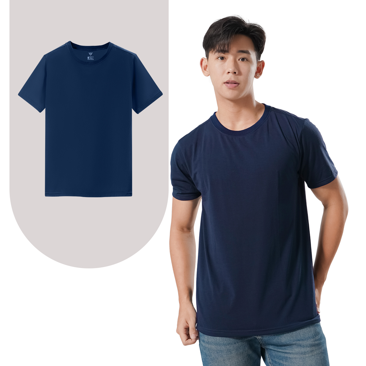 Áo Thun Nam Cổ Tròn TSIMPLE vải Cotton tay ngắn co giãn dày dặn phông trơn basic nhiều màu