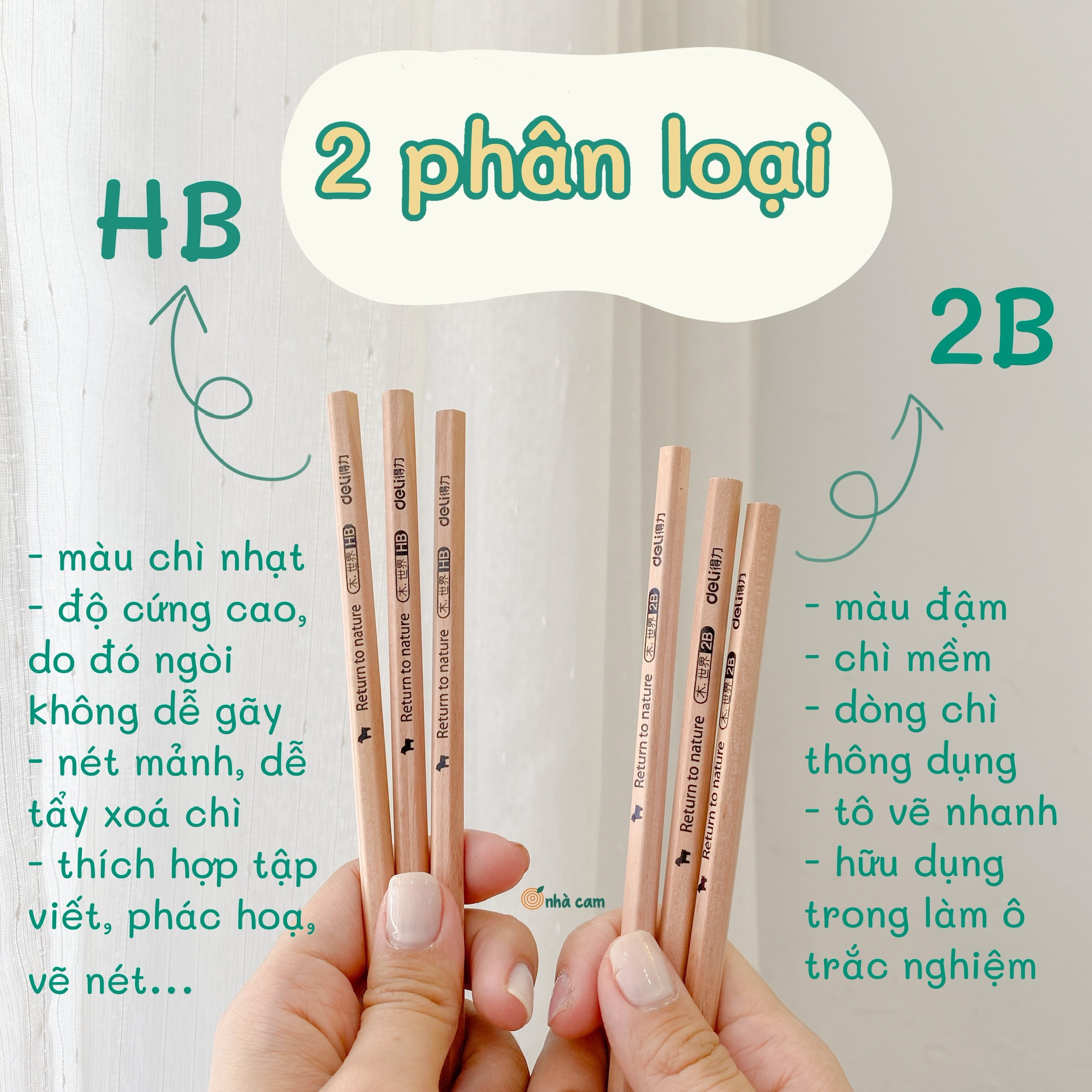 Bút Chì Gỗ Nature Deli Nhà Cam