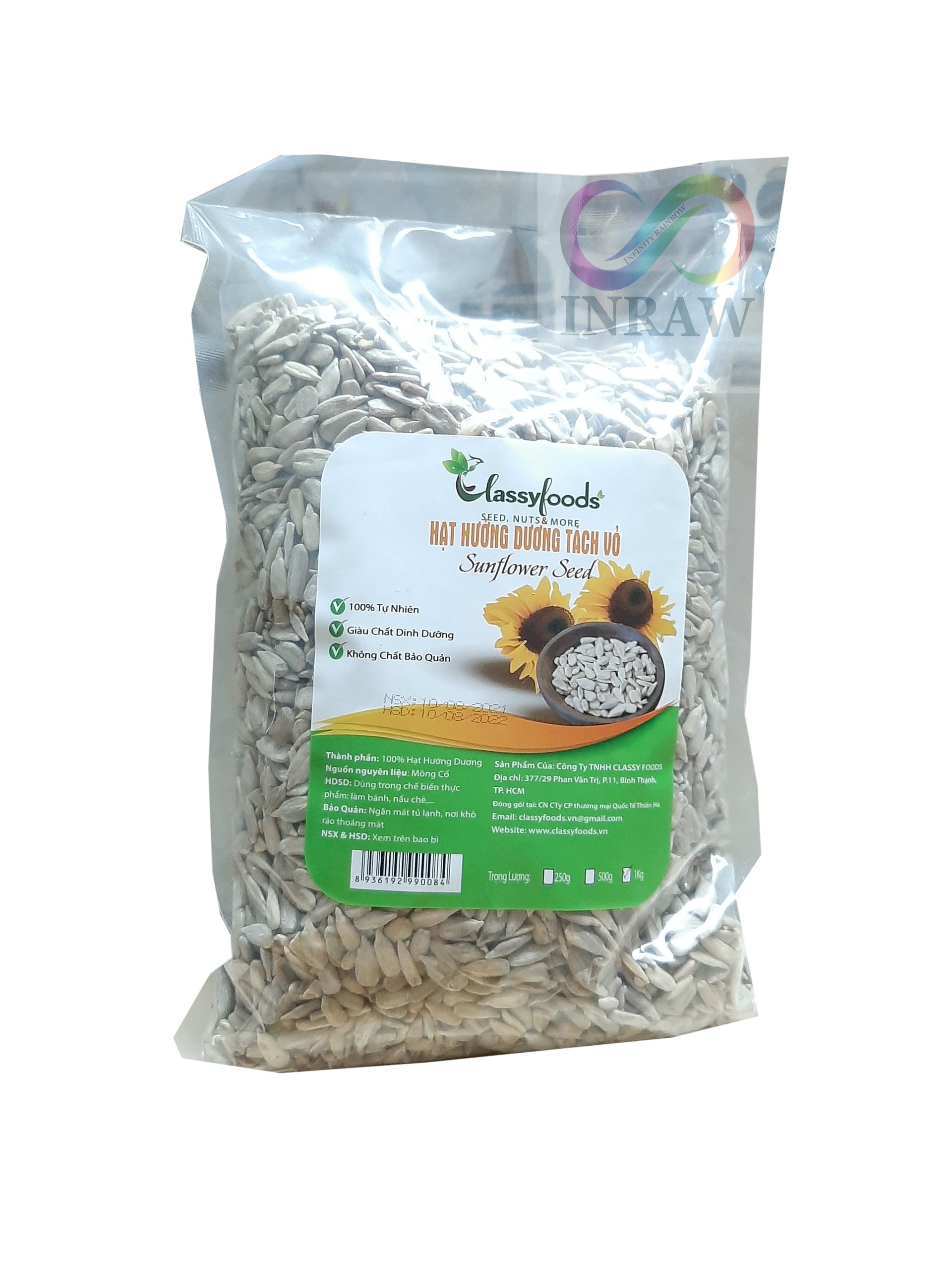 Hạt Hướng Dương Tách Vỏ Túi 1kg Trang Trí & Làm Bánh - Sunflower Seeds 1kg