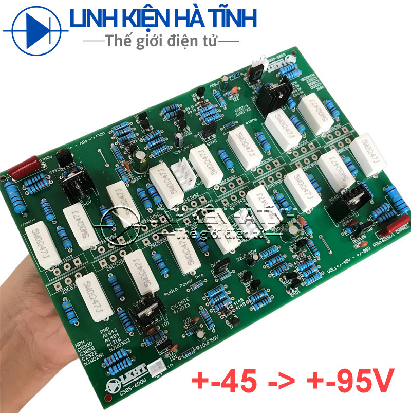 Mạch công suất ampli 16 sò gồm 2 mạch công suất 8 sò 1 vế điện áp cao công suất 600W mạch sợi thủy tinh chất lượng cao