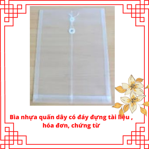 Combo 12 cái bìa nhựa quấn dây trà my khổ a4, f4