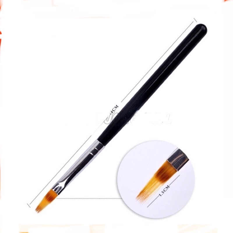 Cọ ombre lông thưa cán gỗ làm nail
