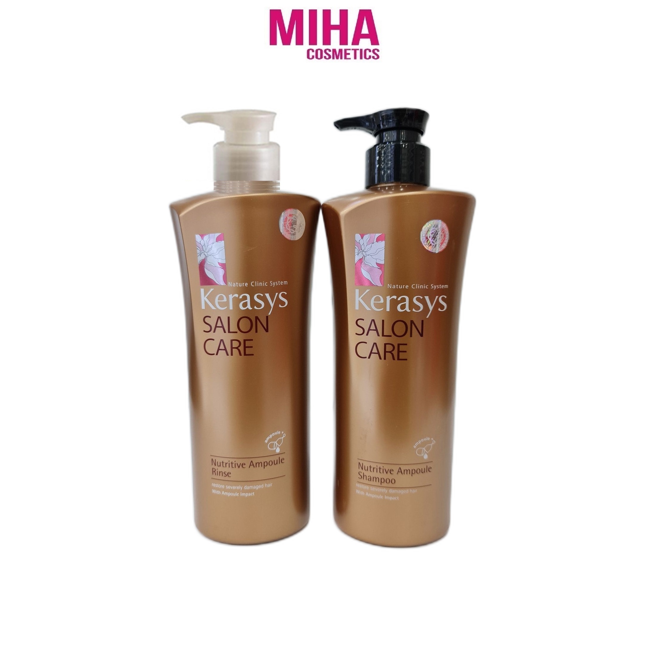 Dầu gội hoặc dầu xả phục hồi tóc hư tổn kerasys salon care 600g hàn quốc
