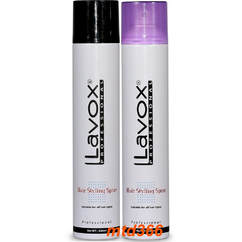 Keo Xịt Tóc Giữ Nếp Cứng (Đen) Lavox 420ml .