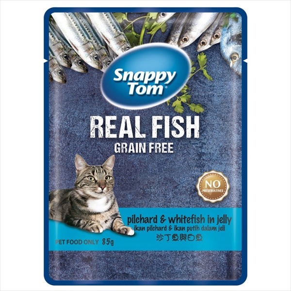 Pate snappy tom real fish cho mèo 85g -