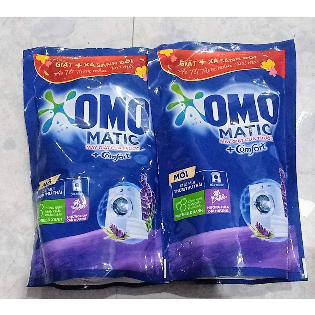 Set 2 Bịch Nước giặt Omo Matic tinh dầu thơm Comfort 412g x2 |