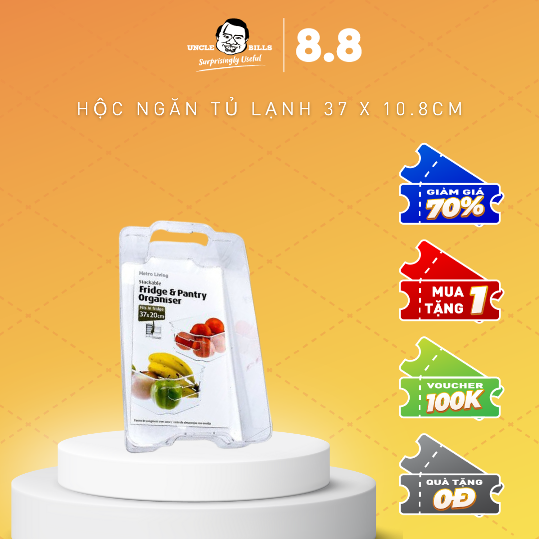 Hộc Ngăn Tủ Lạnh 37 X 10.8cm Uncle Bills KS0681