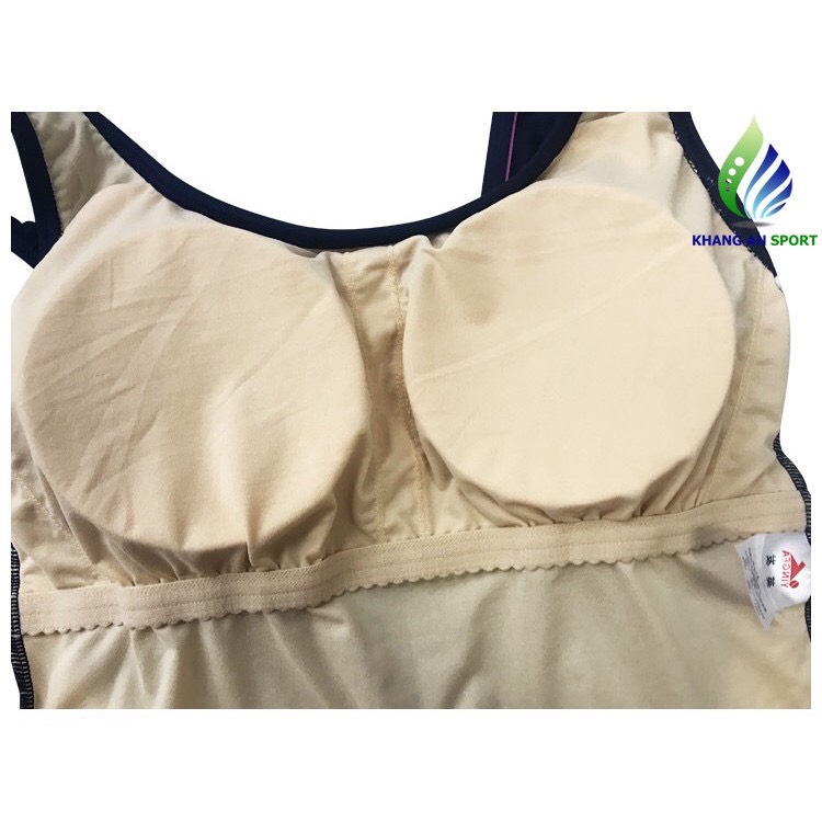 Women’s Low-rise one piece swimsuit casual YingFa Y1919 (attached chestpad)