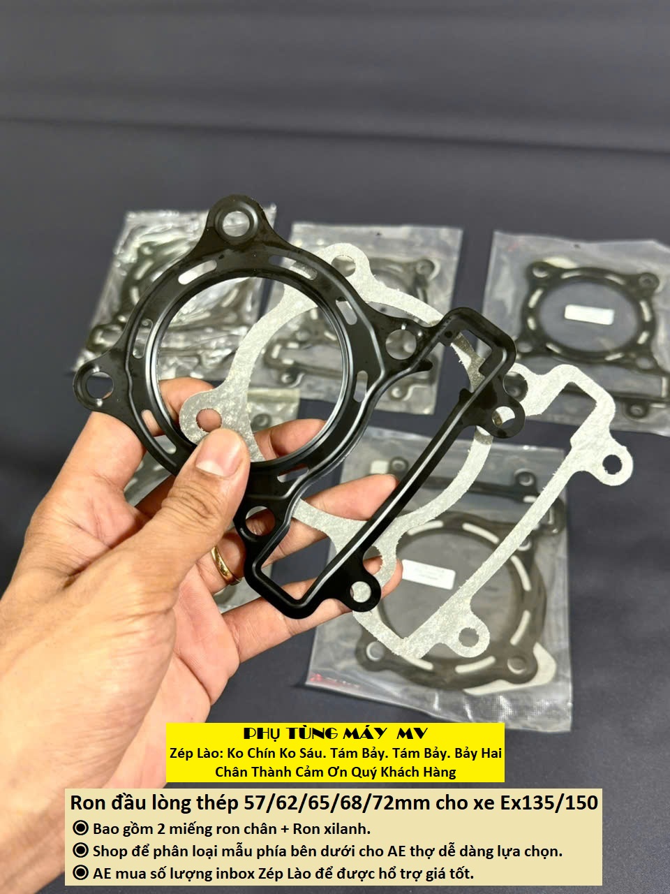 Ron đầu lòng 57/62/65/68/72 cho xe Ex135/150