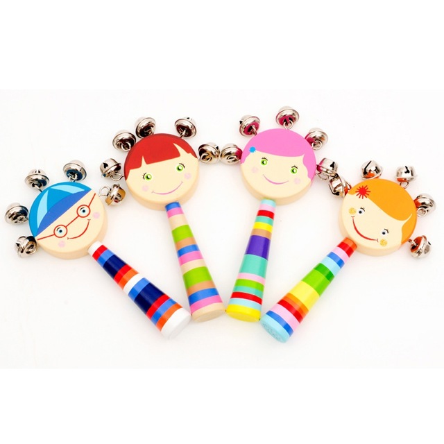 Đồ Chơi Lục Lạc Gỗ 5 Chuông Vui Nhộn