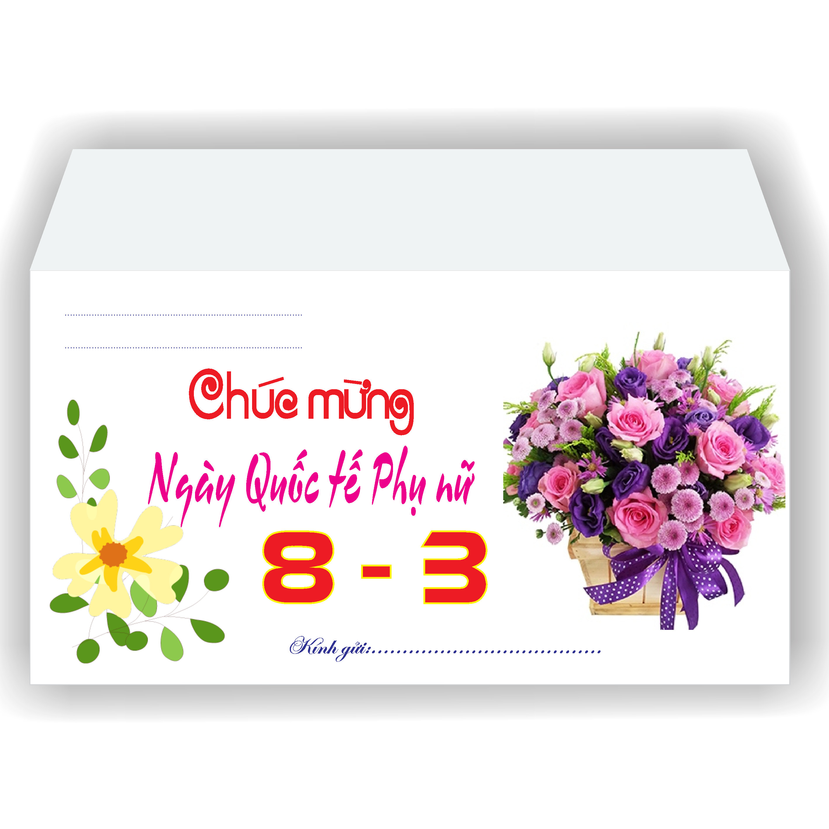 20 cái phong bì chúc mừng 8-3