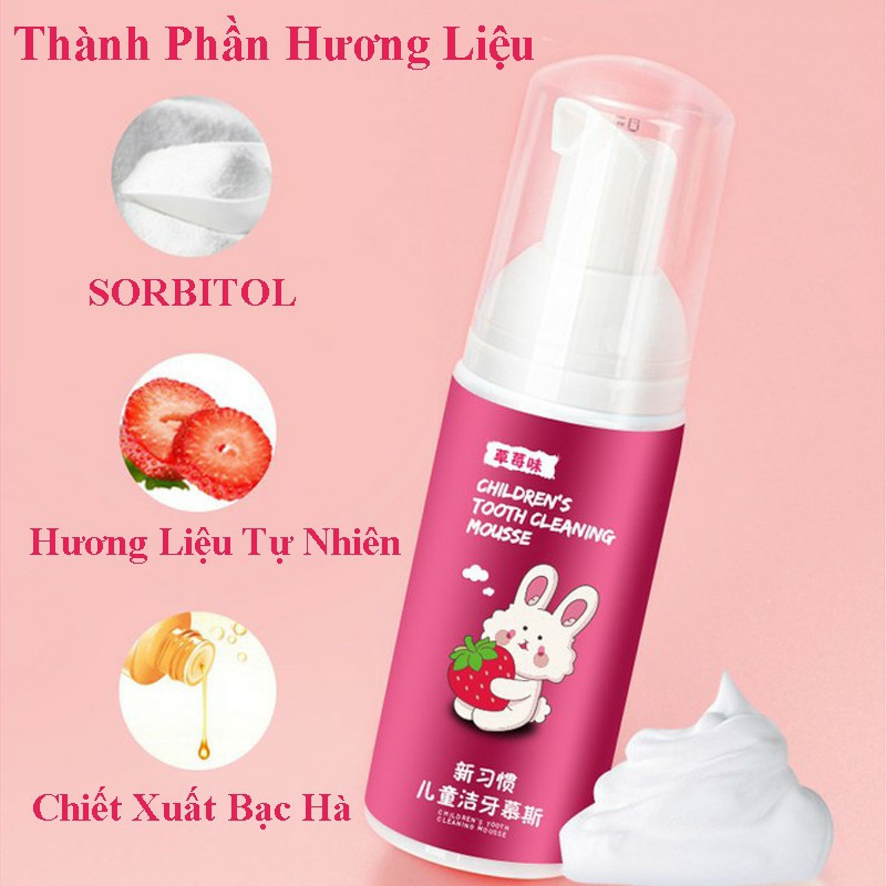Kem đánh răng tạo bọt - hương vị trái cây thích hợp dùng cho bàn chải chữ U