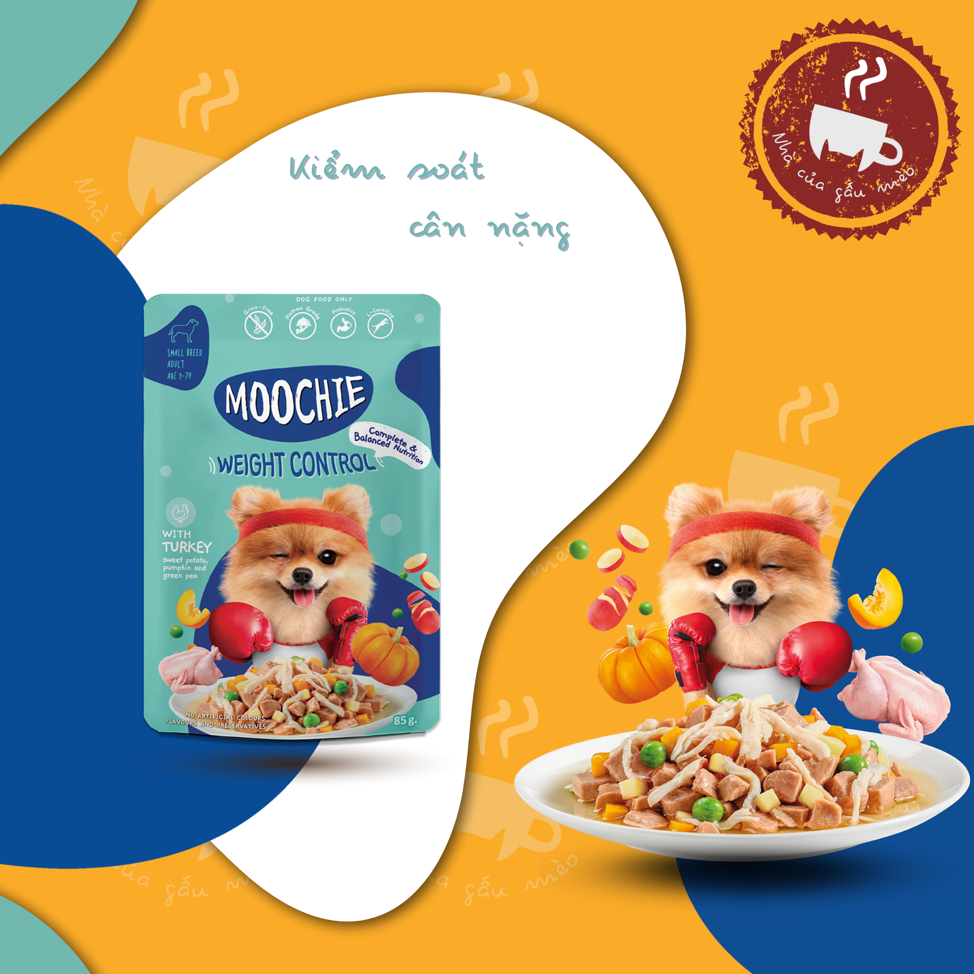 Combo 12 gói pate MOOCHIE CHO CÚN MỌI LỨA TUỔI 85g
