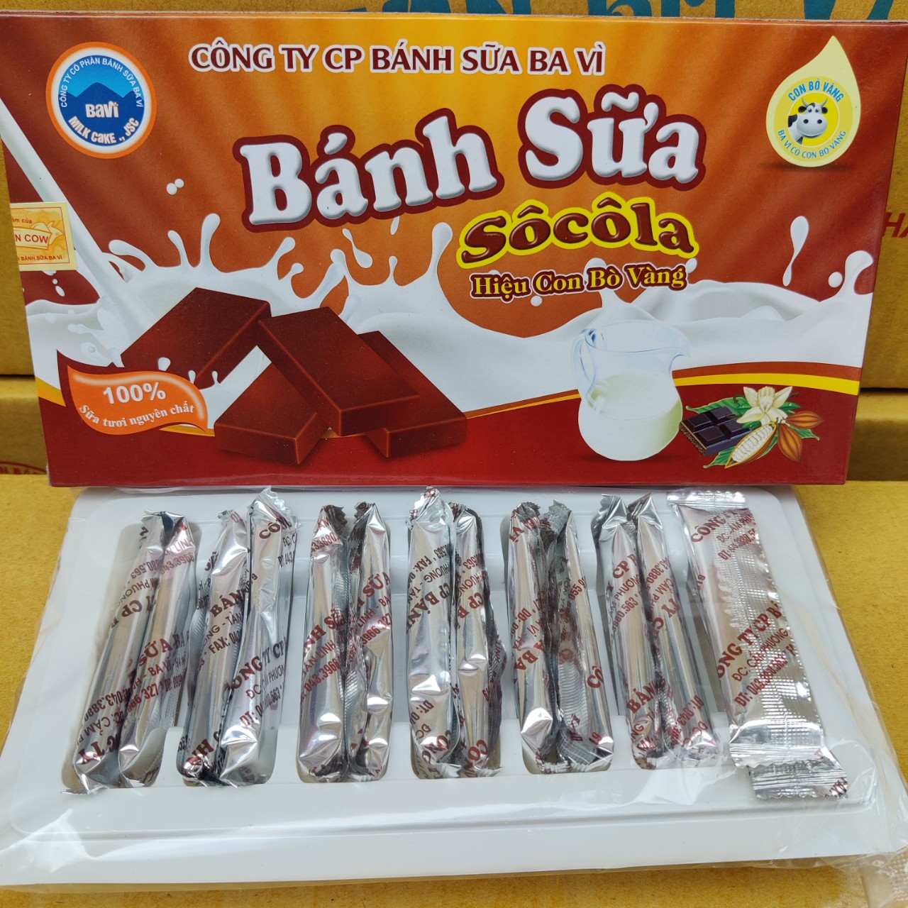 Bánh Sữa Socola Con Bò Vàng Ba Vì 170g