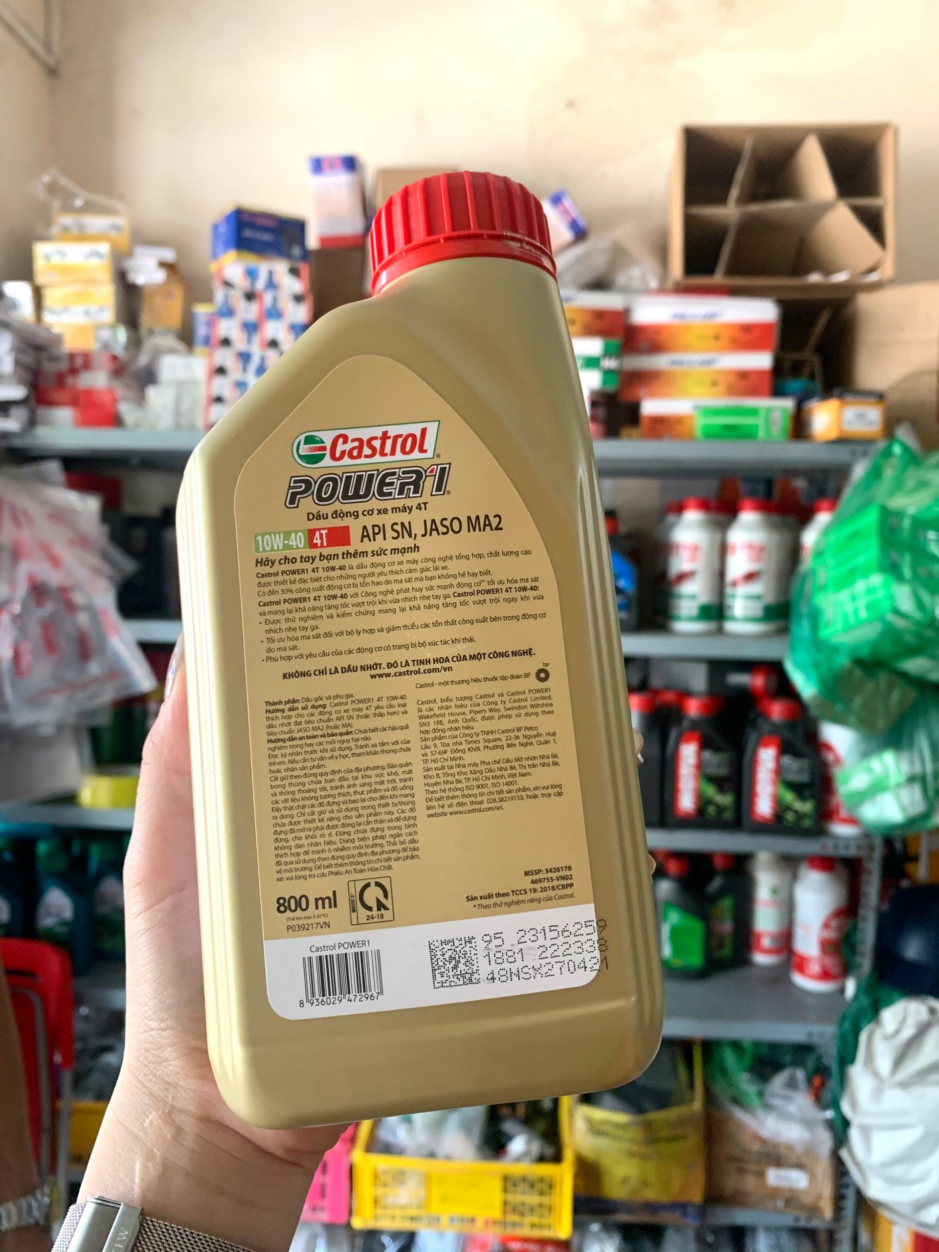 DẦU NHỚT XE SỐ CASTROL POWER-1 10W40 800ml