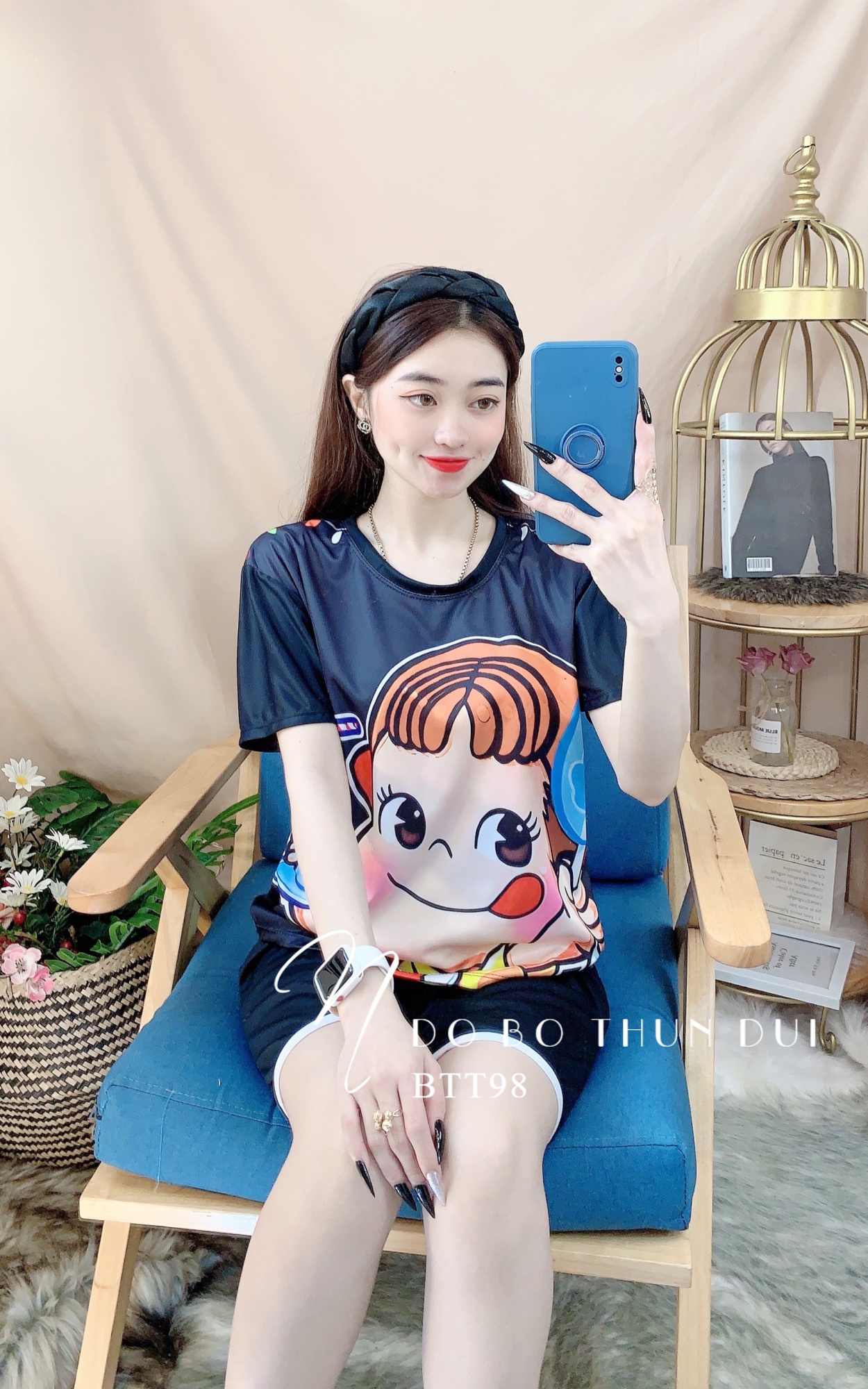 Đồ bộ nữ mặc nhà chất thun mềm in hình hoạt hình dễ thương 🛑 Ảnh thật 🛑 Đồ bộ mặc nhà 🛑 Đồ bộ hoạt hình 🛑 Đồ bộ ngủ 🛑 Đồ bộ dễ thương 🛑 BTT93 🛑 Đồ bộ nữ