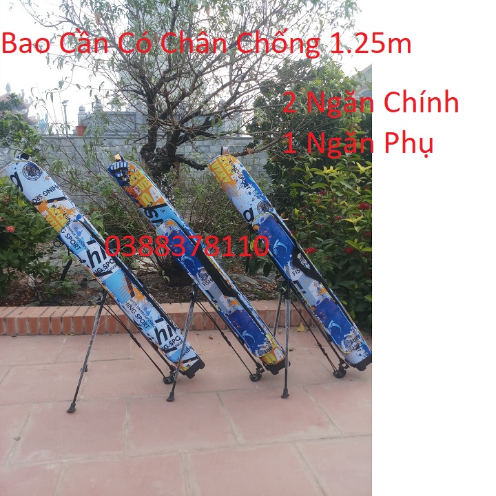 Bao đựng cần câu cá có chân chống 1.25m