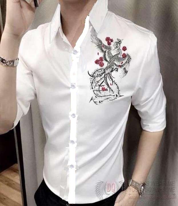 [HCM]ÁO SƠ MI NAM PHỤNG HOÀNG  VẢI LỤA MỀM, MỊN, CO GIÃN, THOÁNG MÁT, THẤM HÚT MỒ HÔI TỐT  (TỪ 40-95KG)