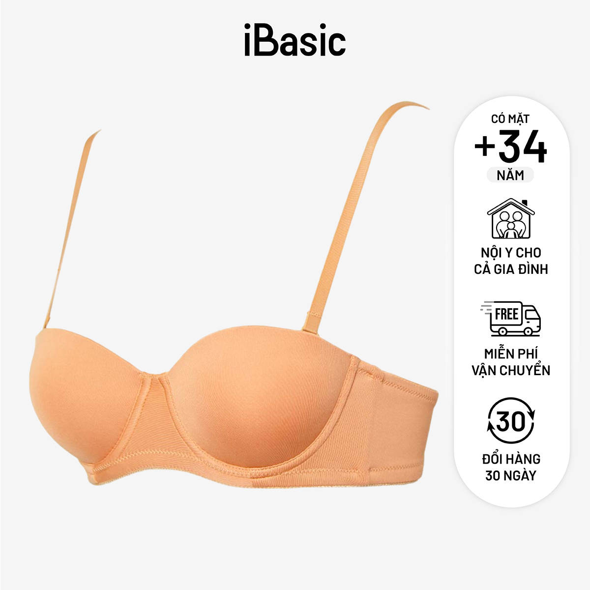 Áo ngực cup ngang mút dày iBasic BRAW036