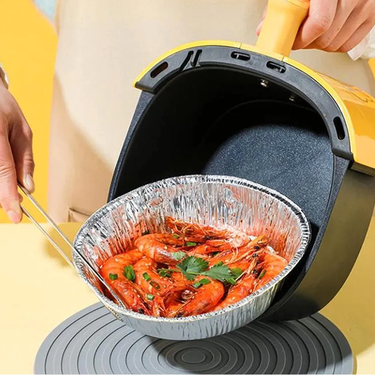 Bộ 10 khay bạc nướng nồi chiên (LOẠI 20CM - 10 CÁI - LOẠI KHAY NƯỚNG NỒI CHIÊN)