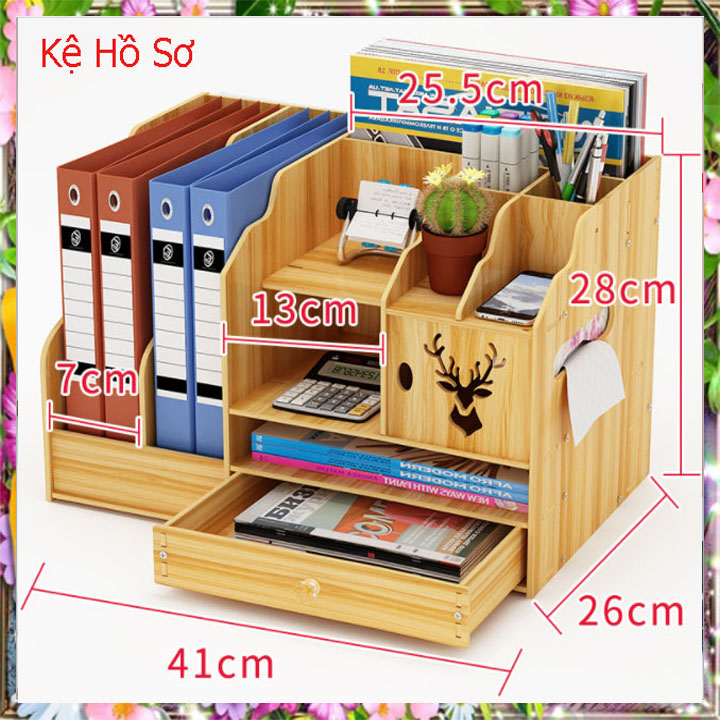 Kệ sách gỗ đa năng ĐỂ BÀN tiện ích - gỗ MDF