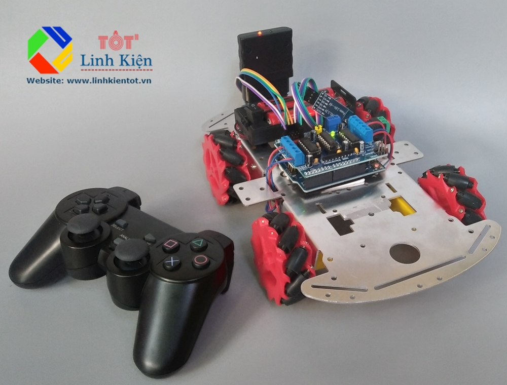 [KÈM CODE] BỘ XE MECANUM 4 BÁNH ĐA HƯỚNG- ĐIỀU KHIỂN BLUETOOTH
