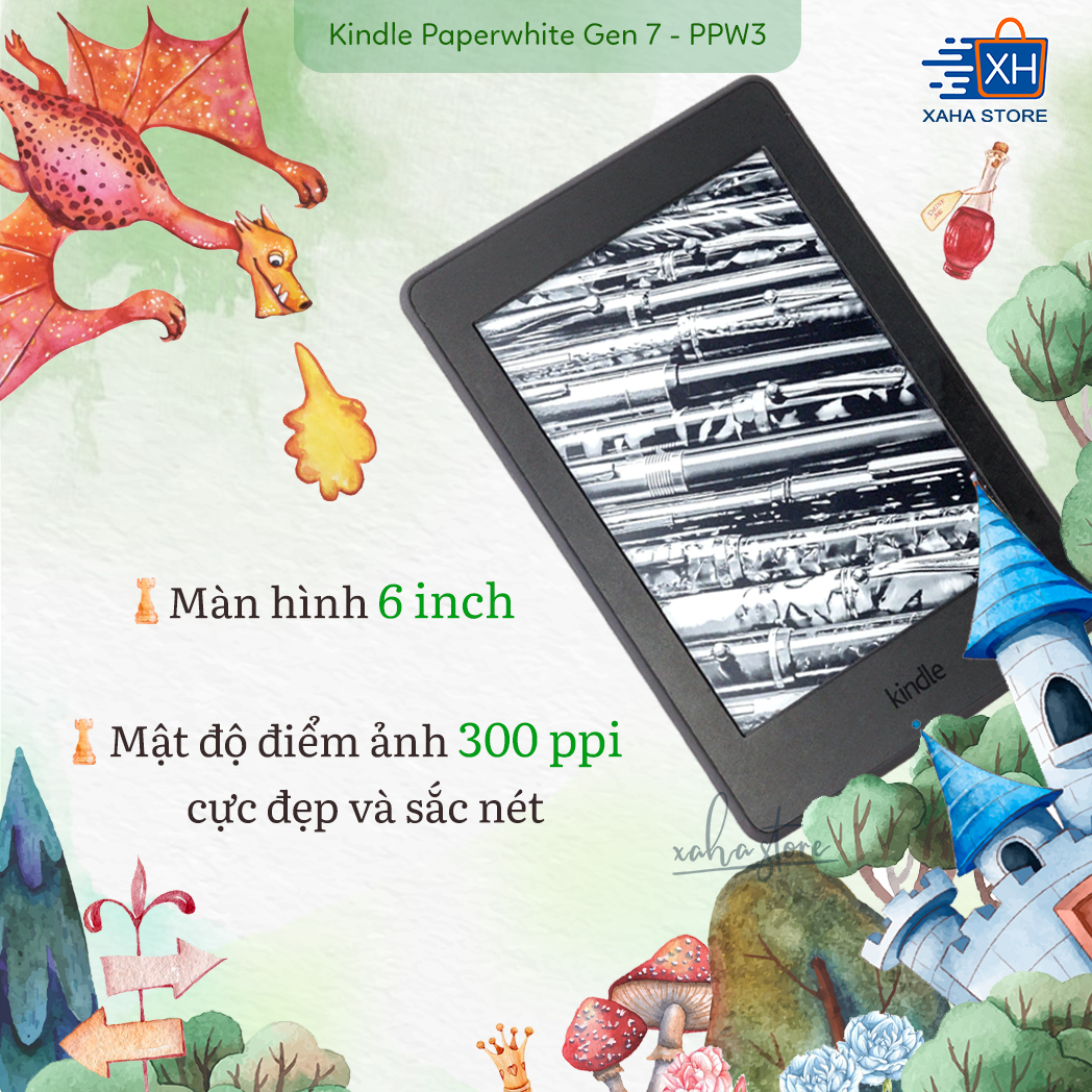 [Hoàn Tiền MAX] Máy đọc sách Kindle Paperwhite 3 - 7th Generation - Brand New (Kindle Paperwhite 3 e-reader 7th generation and a shockproof bag)